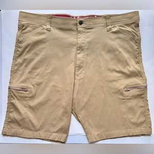 Wrangler Tan Cargo Shorts Sturdy Cotton Blend